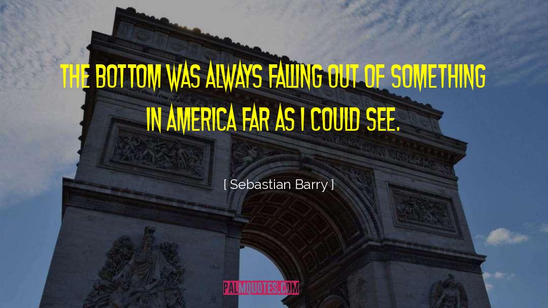 Sebastian Barry Quotes: The bottom was always falling