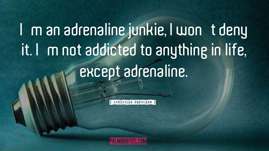Sebastian Copeland Quotes: I'm an adrenaline junkie, I