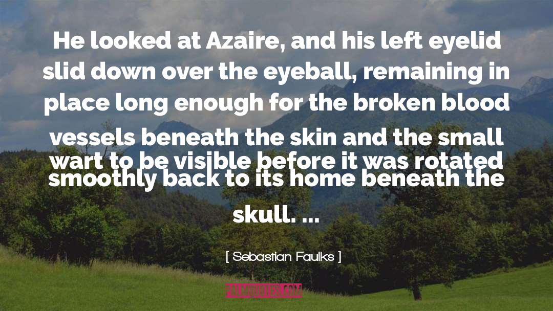 Sebastian Faulks Quotes: He looked at Azaire, and