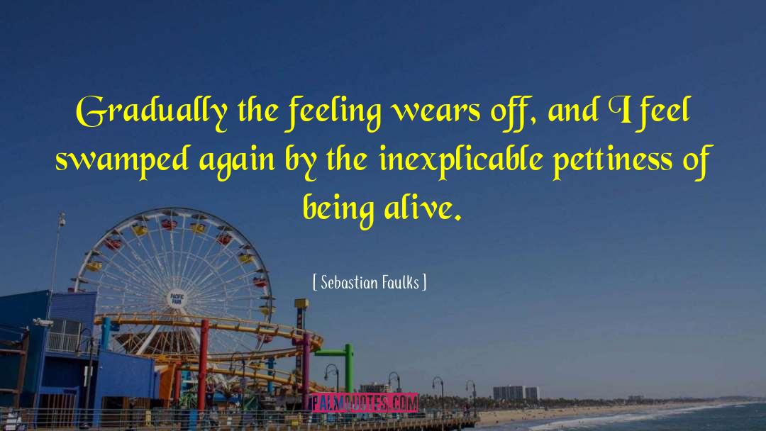 Sebastian Faulks Quotes: Gradually the feeling wears off,
