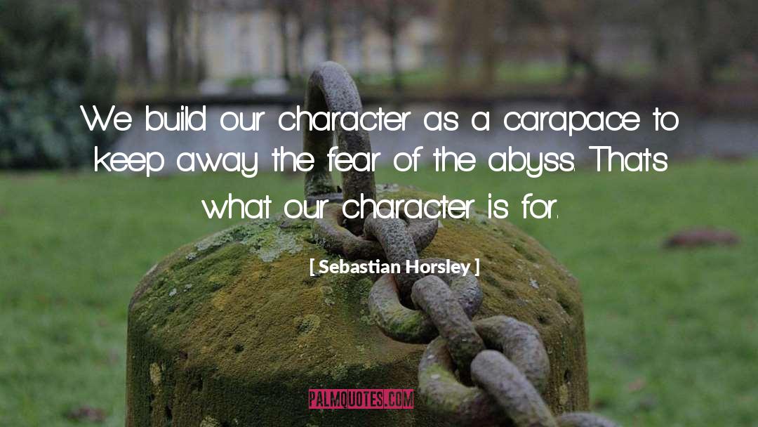 Sebastian Horsley Quotes: We build our character as