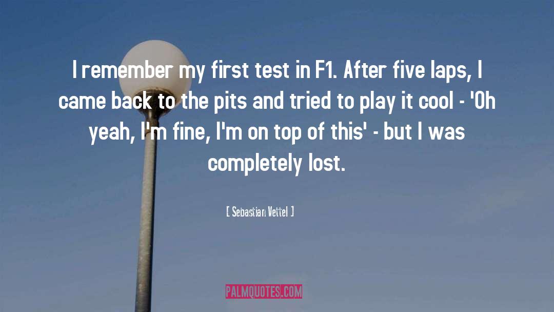 Sebastian Vettel Quotes: I remember my first test