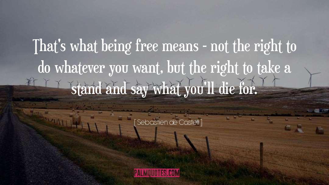 Sebastien De Castell Quotes: That's what being free means