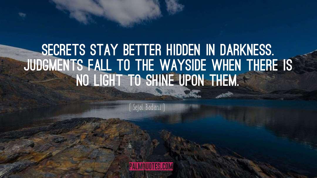 Sejal Badani Quotes: Secrets stay better hidden in