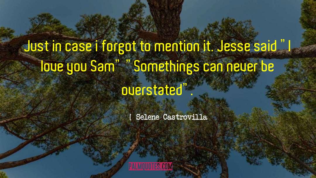 Selene Castrovilla Quotes: Just in case i forgot
