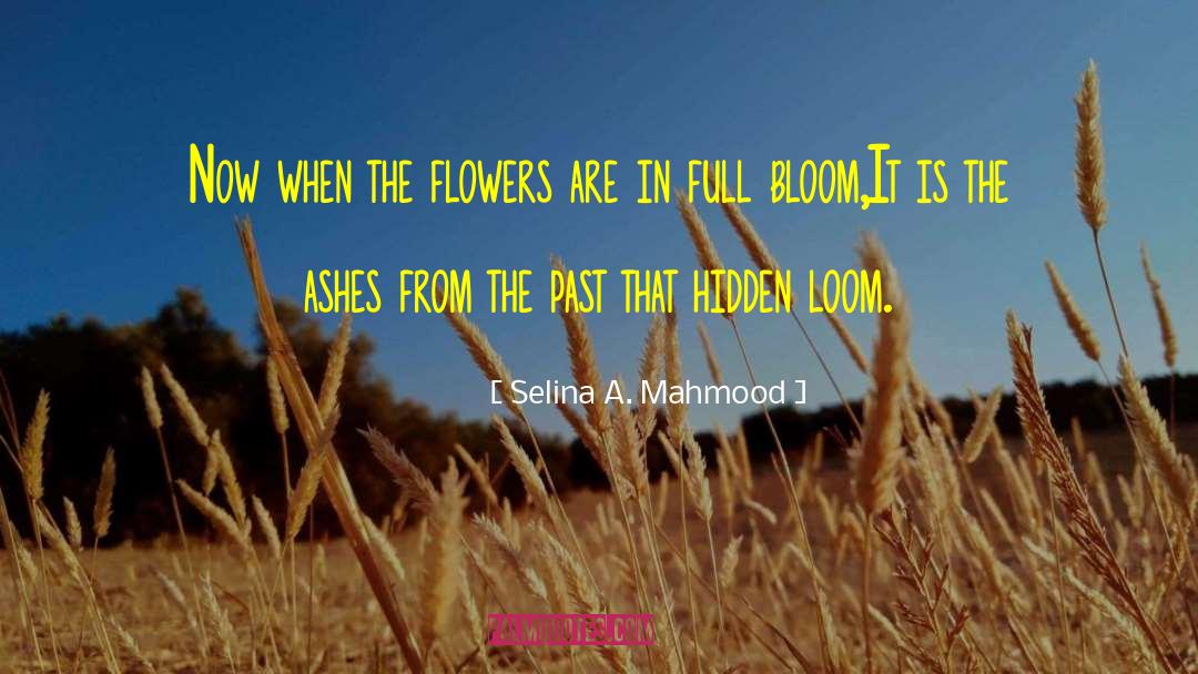 Selina A. Mahmood Quotes: Now when the flowers are