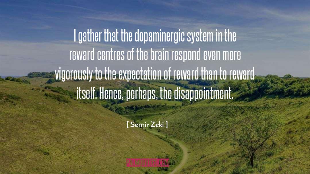 Semir Zeki Quotes: I gather that the dopaminergic