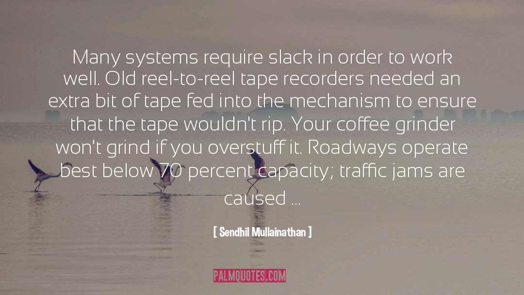 Sendhil Mullainathan Quotes: Many systems require slack in