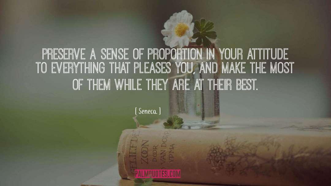 Seneca. Quotes: Preserve a sense of proportion