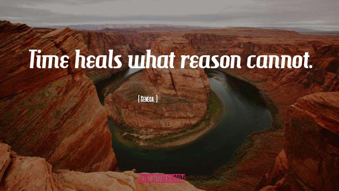 Seneca. Quotes: Time heals what reason cannot.
