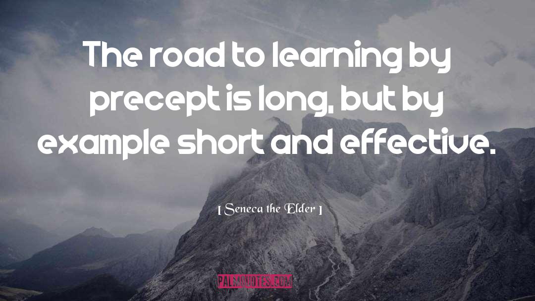 Seneca The Elder Quotes: The road to learning by