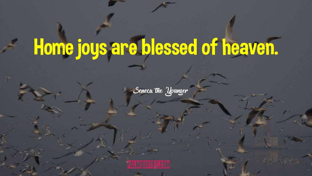 Seneca The Younger Quotes: Home joys are blessed of