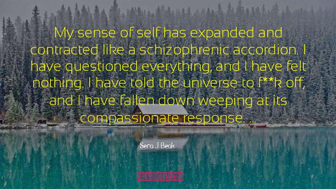 Sera J. Beak Quotes: My sense of self has