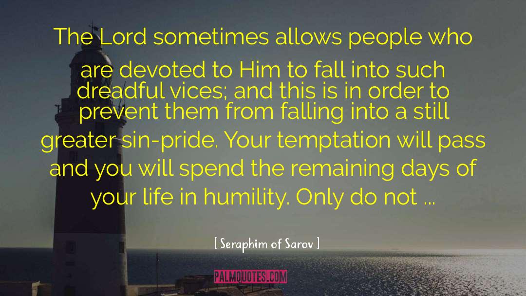 Seraphim Of Sarov Quotes: The Lord sometimes allows people