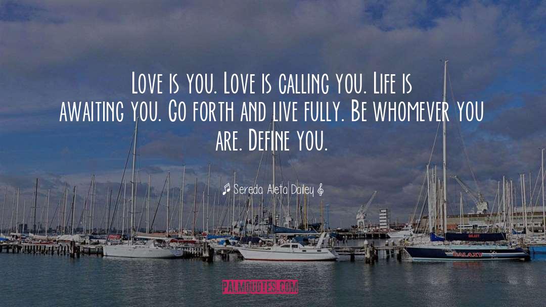 Sereda Aleta Dailey Quotes: Love is you. Love is