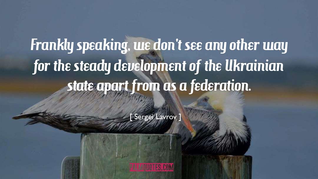 Sergei Lavrov Quotes: Frankly speaking, we don't see