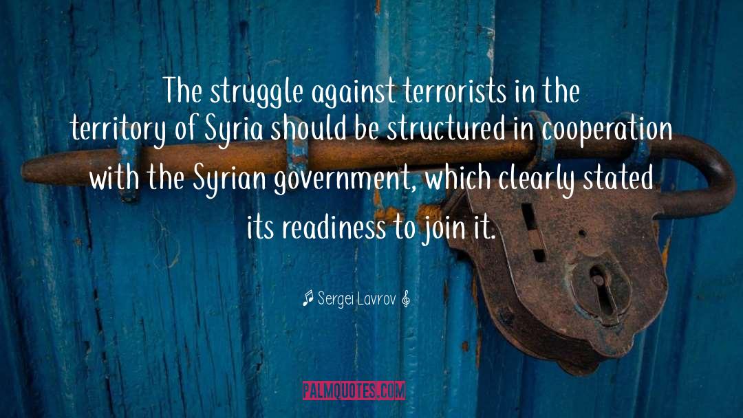 Sergei Lavrov Quotes: The struggle against terrorists in