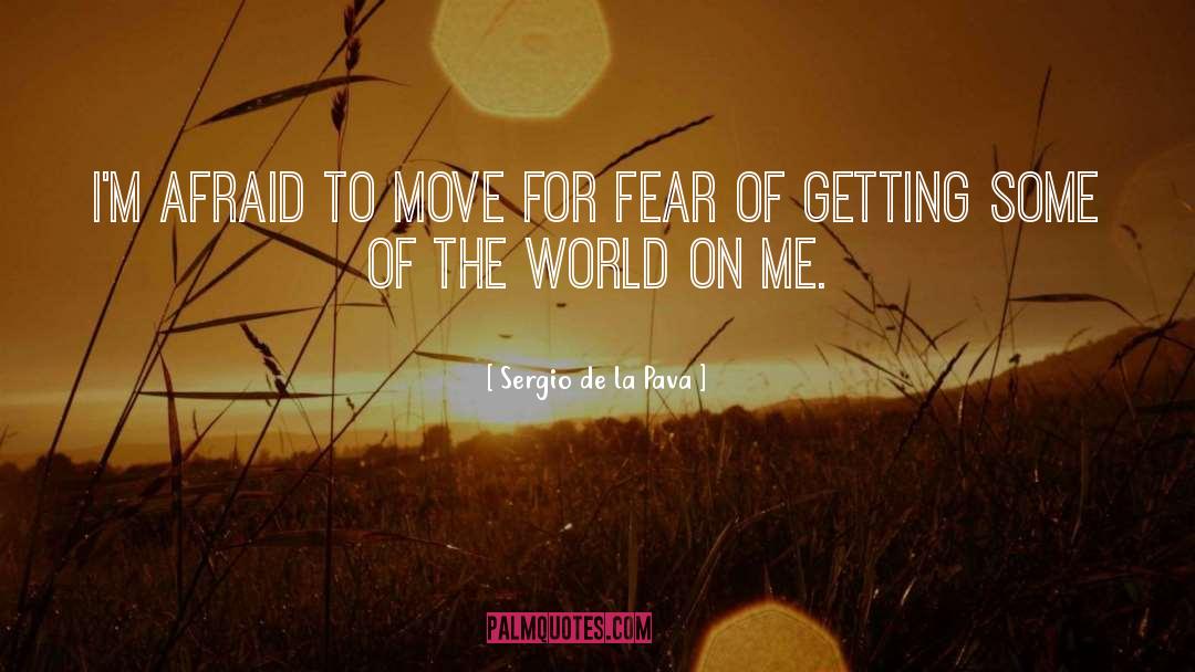 Sergio De La Pava Quotes: I'm afraid to move for