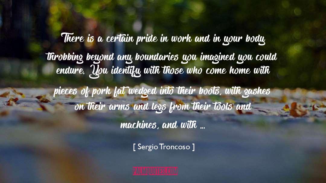 Sergio Troncoso Quotes: There is a certain pride