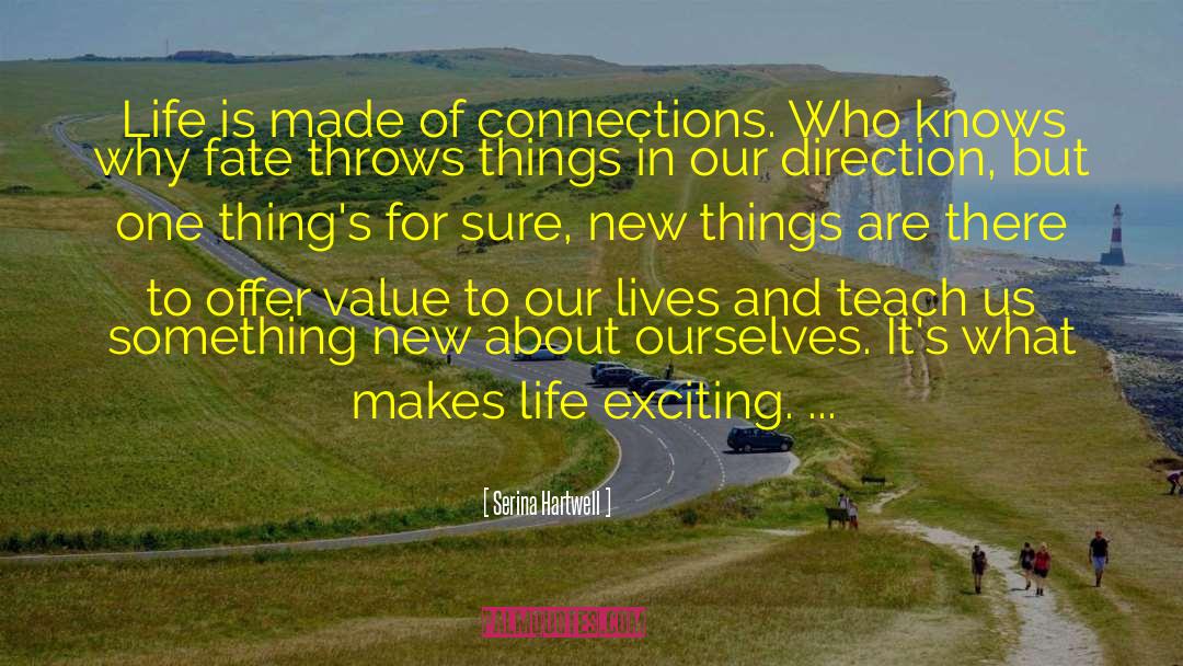 Serina Hartwell Quotes: Life is made of connections.