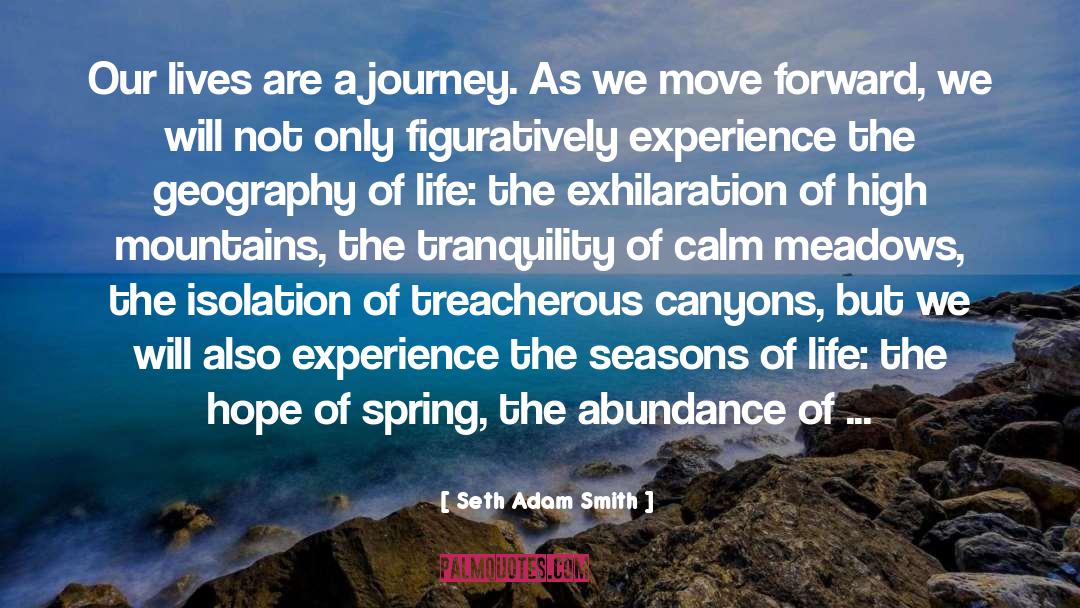 Seth Adam Smith Quotes: Our lives are a journey.