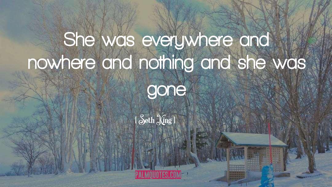 Seth King Quotes: She was everywhere and nowhere