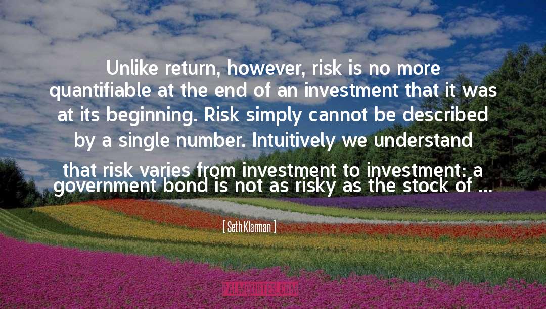 Seth Klarman Quotes: Unlike return, however, risk is