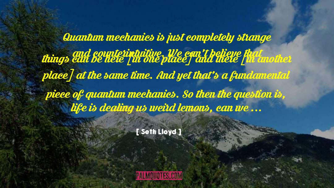 Seth Lloyd Quotes: Quantum mechanics is just completely