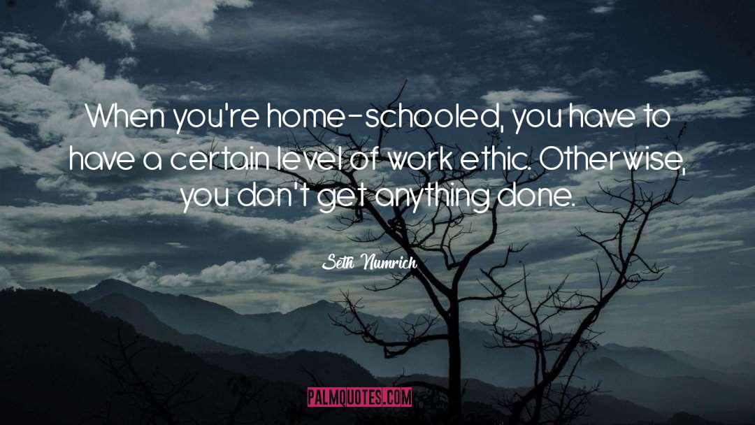 Seth Numrich Quotes: When you're home-schooled, you have