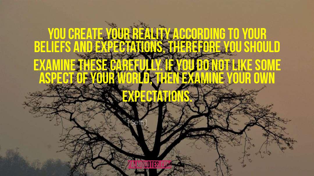 Seth Quotes: You create your reality according