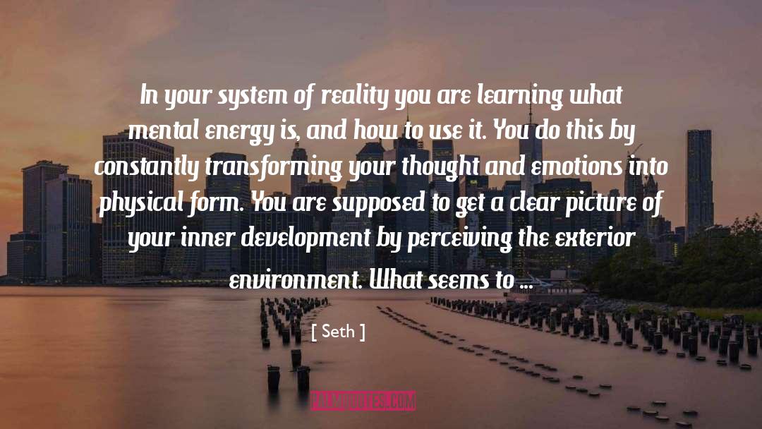 Seth Quotes: In your system of reality