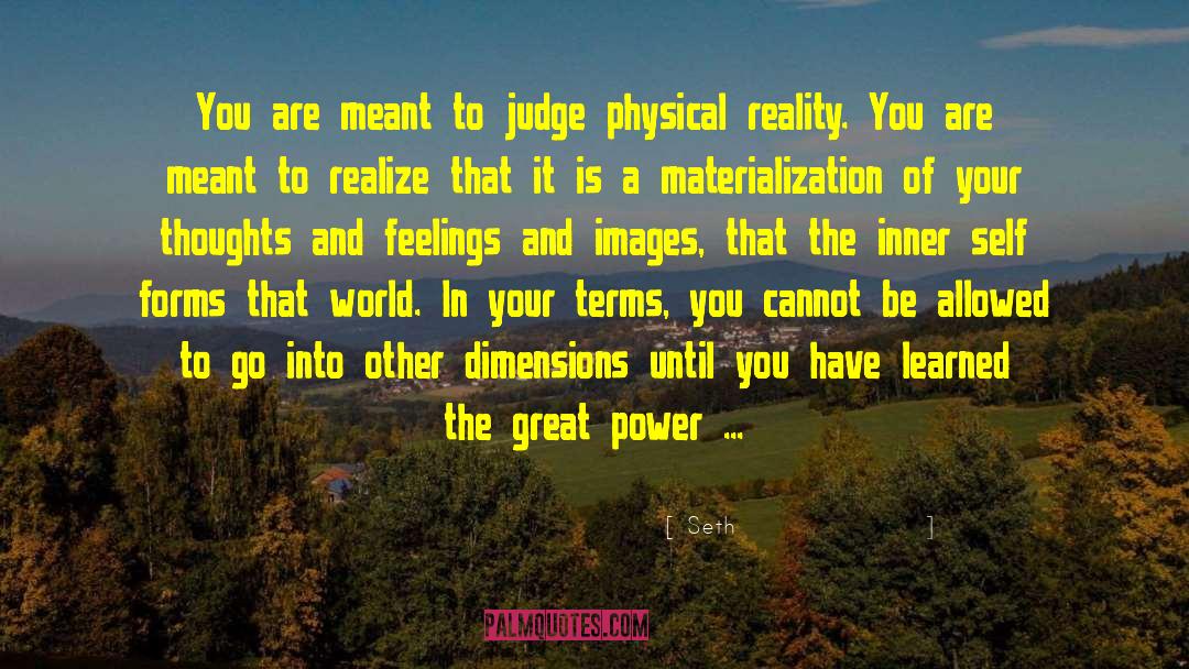 Seth Quotes: You are meant to judge