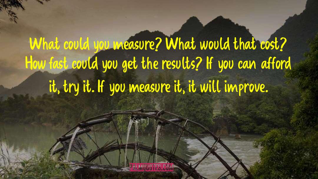 Seth Quotes: What could you measure? What