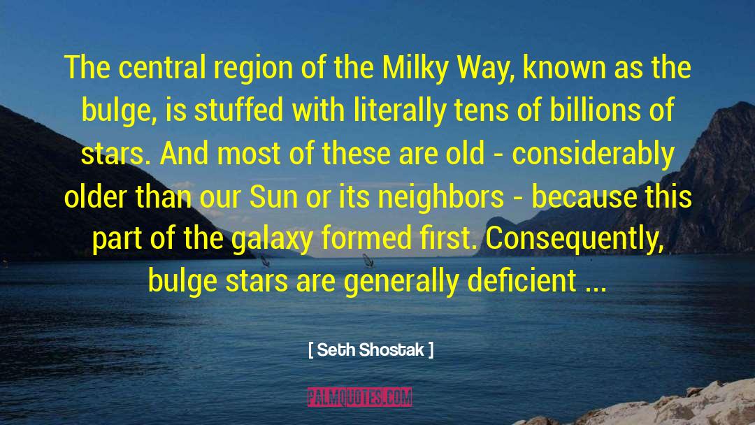 Seth Shostak Quotes: The central region of the