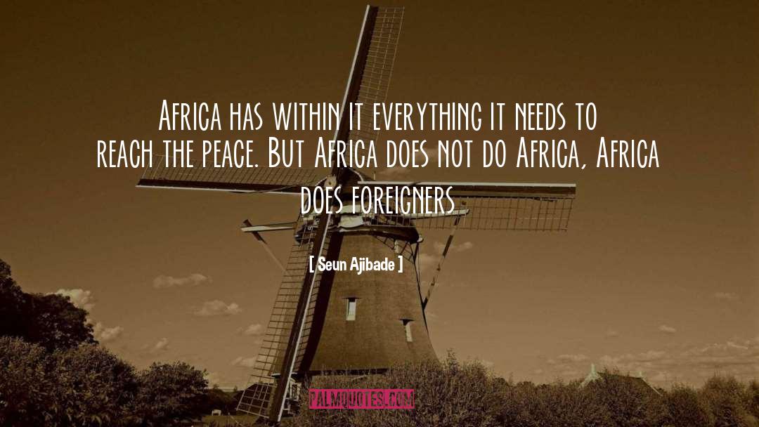 Seun Ajibade Quotes: Africa has within it everything