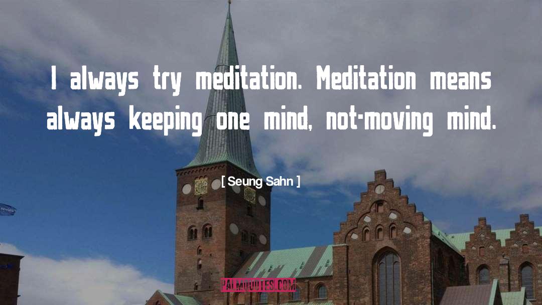 Seung Sahn Quotes: I always try meditation. Meditation