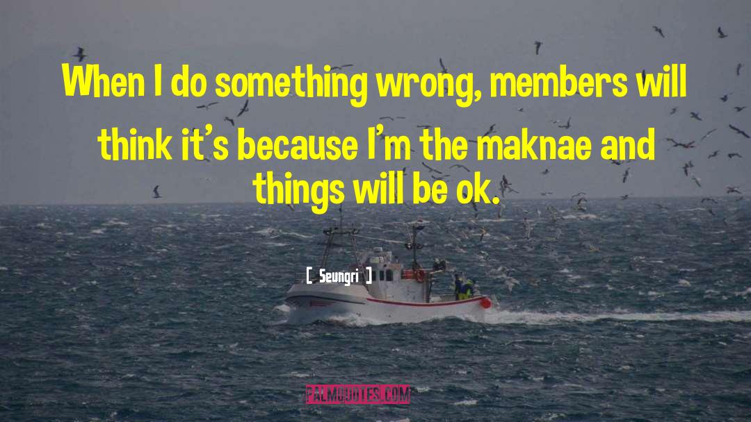 Seungri Quotes: When I do something wrong,