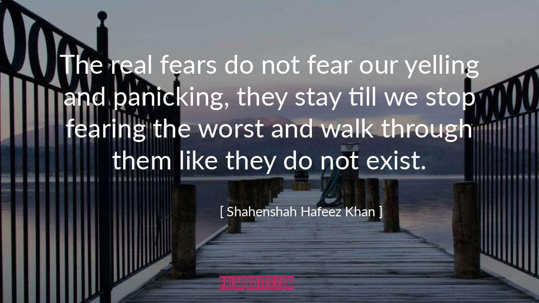 Shahenshah Hafeez Khan Quotes: The real fears do not
