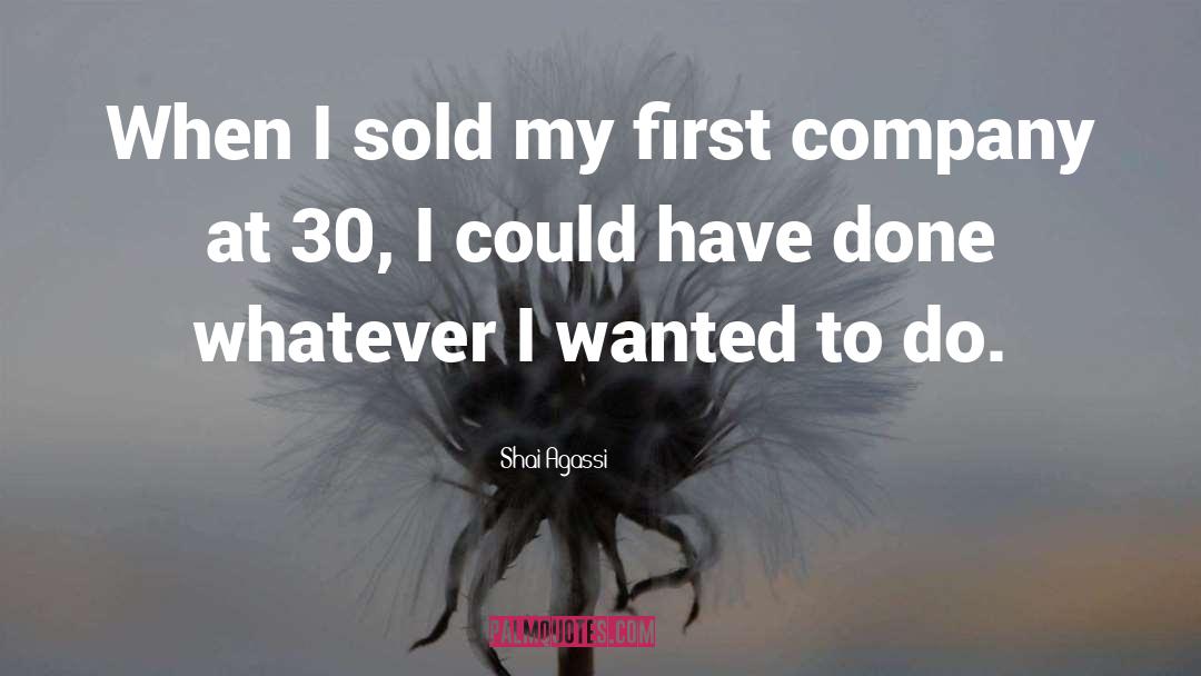 Shai Agassi Quotes: When I sold my first