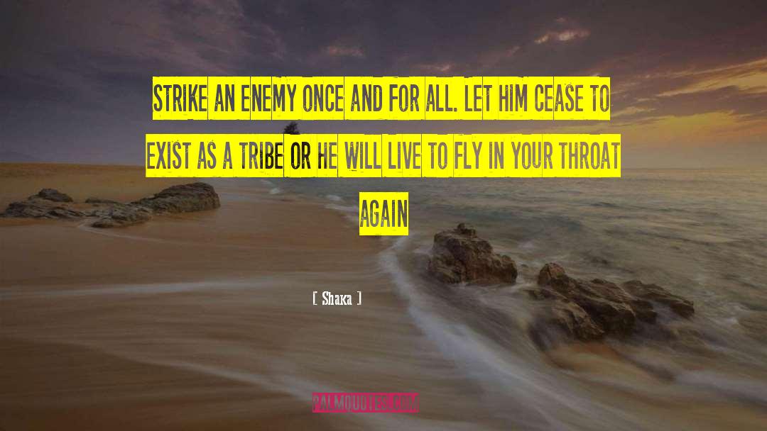 Shaka Quotes: Strike an enemy once and