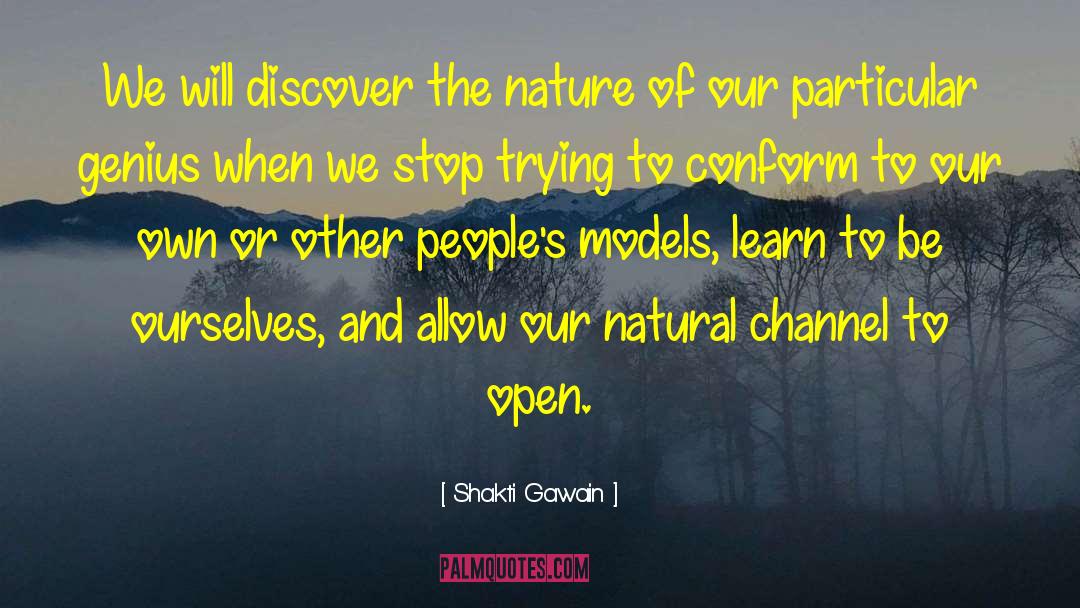 Shakti Gawain Quotes: We will discover the nature