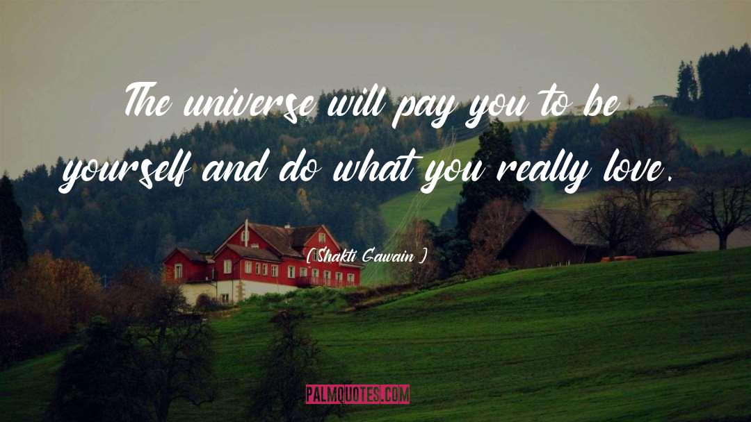 Shakti Gawain Quotes: The universe will pay you