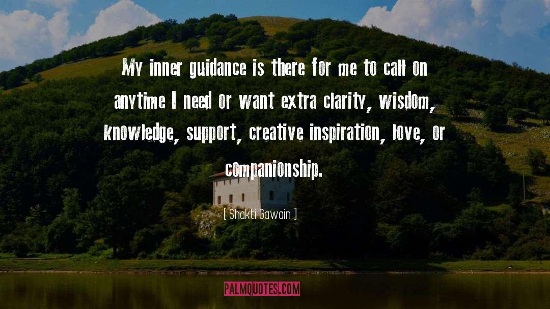 Shakti Gawain Quotes: My inner guidance is there