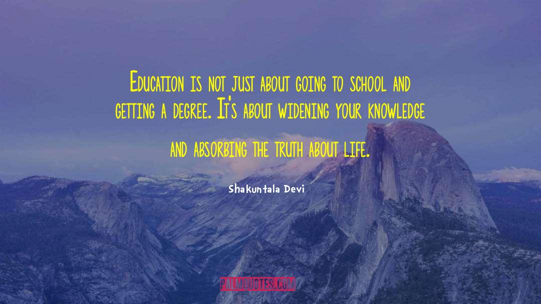 Shakuntala Devi Quotes: Education is not just about