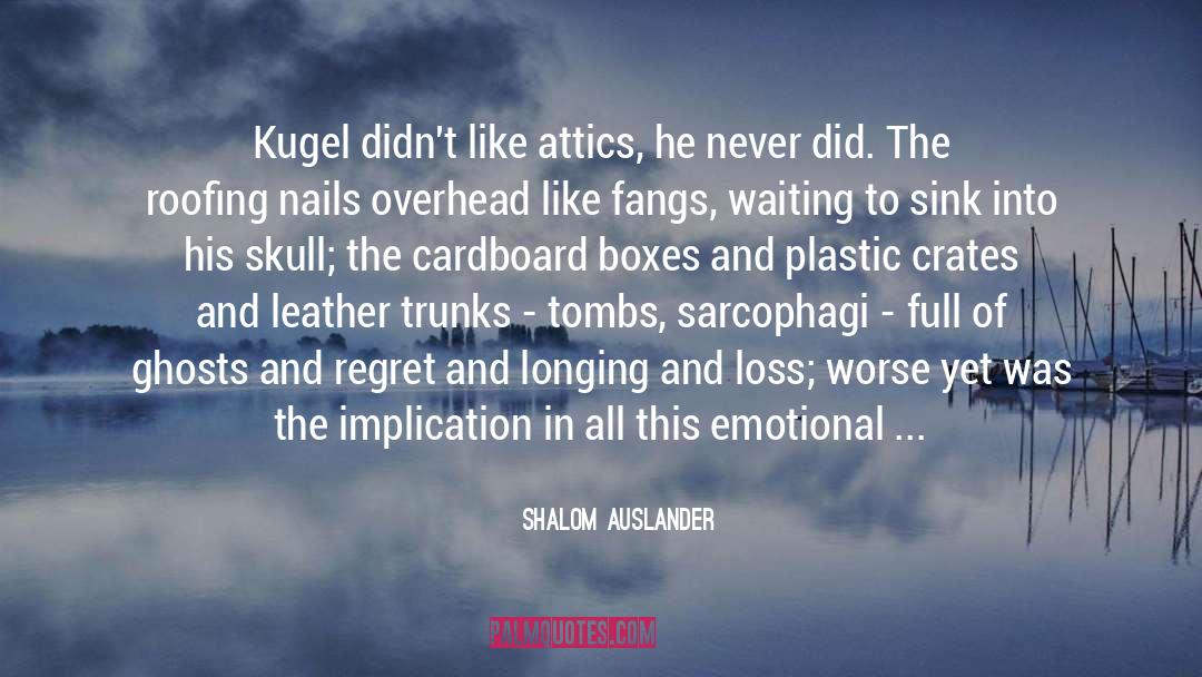Shalom Auslander Quotes: Kugel didn't like attics, he