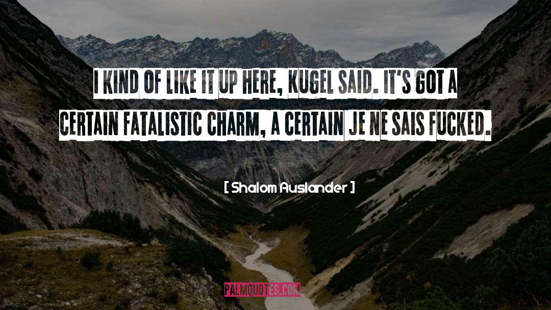 Shalom Auslander Quotes: I kind of like it