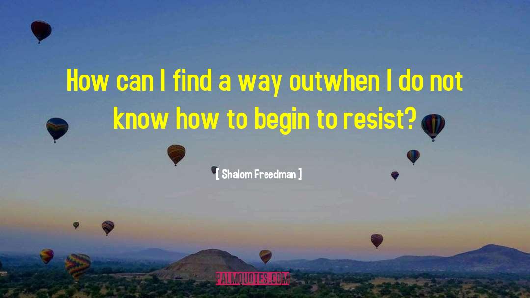 Shalom Freedman Quotes: How can I find a