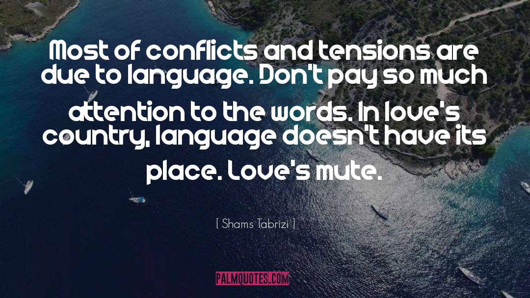Shams Tabrizi Quotes: Most of conflicts and tensions