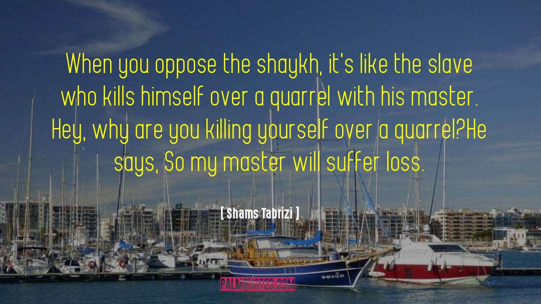 Shams Tabrizi Quotes: When you oppose the shaykh,