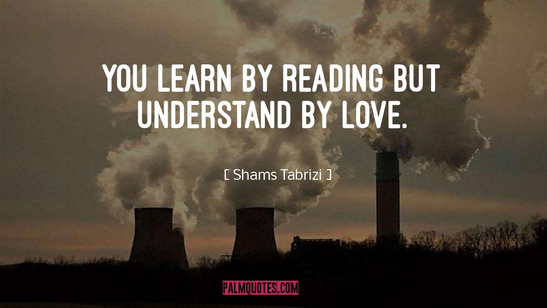 Shams Tabrizi Quotes: You learn by reading but